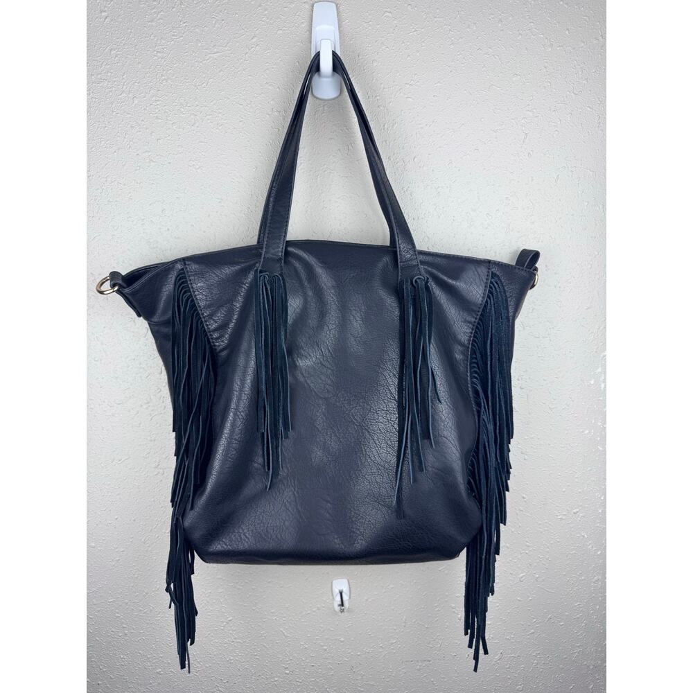 Crown Vintage Tassel Black Tote